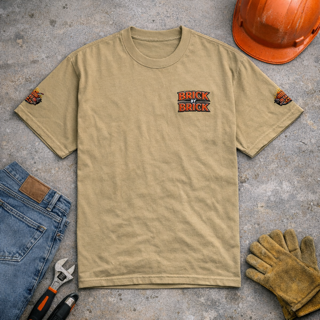 Brick By Brick Embroided T-Shirt